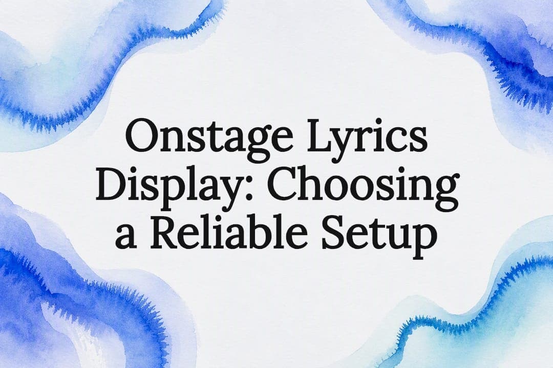 Onstage Lyrics Display: Choosing a Reliable Setup