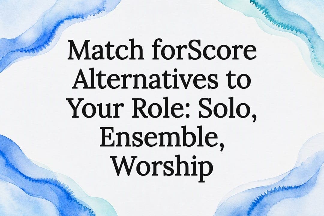 Match forScore Alternatives to Your Role: Solo, Ensemble, Worship